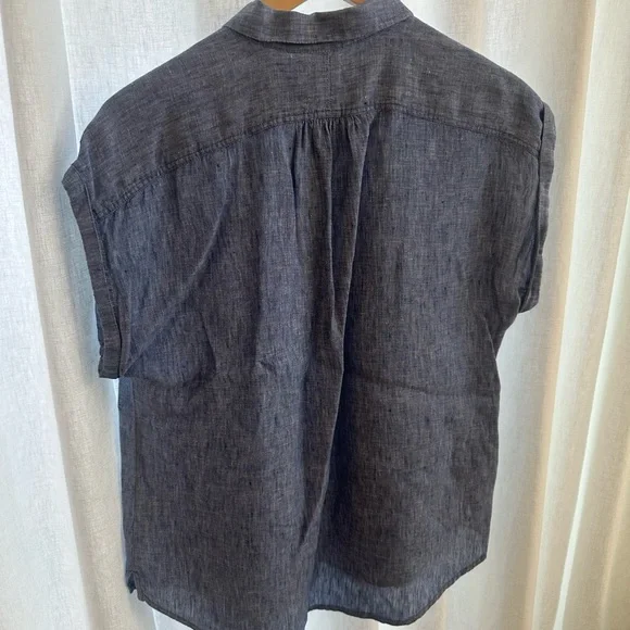 J.Crew Captaine Blue Linen Button-Up Shirt - Picture 4 of 4